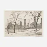 James Swann, Winter - Lake Shore Drive, 1946, etching