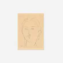 Tête de femme I by Amedeo Modigliani, etching, sold Nov 2025