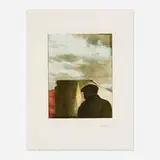 Joseph Cornell, Untitled (Landscape with Figure) (from the Prints for Phoenix House portfolio)