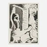 Pablo Picasso, Sculpteur et sculpture (from the Sable mouvant portfolio), 1966, aquatint