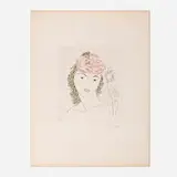 Man Ray, Anna (from the La Ballade Des Dames Hors Du Temps portfolio), 1970, etching with aquatint in colors on Arches