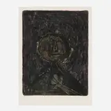 Rufino Tamayo, Cabeza, 1959, lithograph in colors on Arches