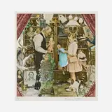 Norman Rockwell, April Fool (Girl with Shopkeeper), 1976, collotype in colors