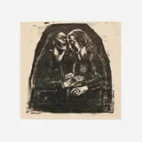 Käthe Kollwitz, Mary and Elizabeth, 1929, woodcut on Japanese paper