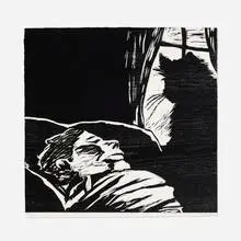 Richard Bosman, Night Visitor, 1984, woodcut