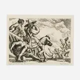 Paul Cadmus, Aspects of Suburban Life: Polo Spill, 1938, etching