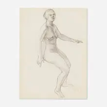 André Derain, Untitled (figure drawing), graphite on paper