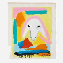Menashe Kadishman, Untitled, acrylic on canvas