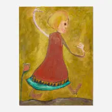 Jon Serl, Untitled, oil on found panel