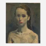 Raphael Soyer, Young Woman, oil on canvas