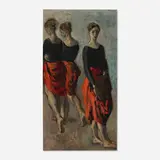 Moses Soyer, Dancers, oil on canvas