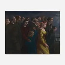 Clyde Singer, Silent People, 1956, oil on canvas
