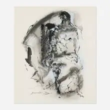 Walter Quirt, Untitled, 1962, mixed media on paper