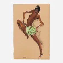 Paul Colin, Josephine Baker, pastel on paper