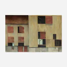 Katharine Steele Renninger, Newtown, PA Gray Barn, oil on Masonite