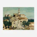 Charles Levier, Village Corse, c. 1970, oil on canvas