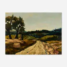 Route de Sartêne by Charles Levier, oil on canvas, sold Oct 2025