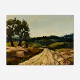 Charles Levier, Route de Sartêne, oil on canvas