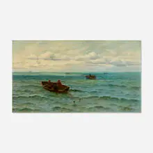 James Henry Sampson, Seascape, 1877, oil on canvas