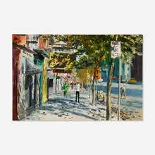 Peter Hayward, Third Ave After the E, oil on canvas