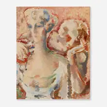 Alexander Archipenko, Untitled (Two Women), 1956, oil on canvas
