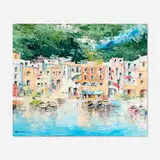 Antonio di Viccaro, Capri, Marina Grande, acrylic on canvas