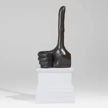 David Shrigley, Really Good maquette, c. 2016, patinated bronze