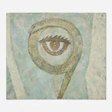 Buffie Johnson, White Egg of Chaos, 1965, oil on canvas