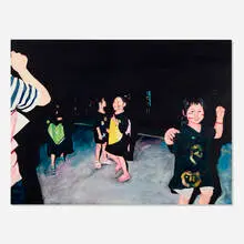 Ji Woo Kim, Night Dances on Wet Asphalt, 2020, oil on canvas