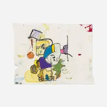 Eddie Martinez, Untitled, 2021, mixed media on paper