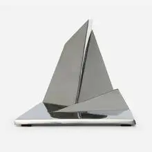 Beverly Pepper, Dallas Pyramid maquette, 1971, stainless steel