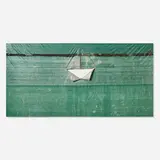 Aaron Bobrow, Under the Bridge (Peter), 2012, found tarp on stretcher bars
