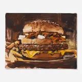 Walter Robinson, Big America Texas II Burger, 2014, acrylic on linen