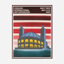 Roger Brown, Navy Pier exhibition poster, 1986, collotype in colors