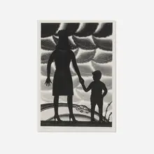 Roger Brown, Mother and Child, 1986, lithograph