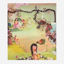 Phyllis Bramson, Little Miss..., 2007-08, oil and mixed media collage on canvas