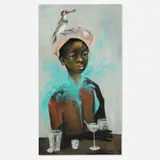Karl Priebe, The Cocktail, 1955, casein and watercolor on board