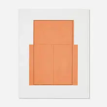 Robert Mangold, Rectangle within Three Rectangles (Orange), 1980, screenprint in colors on BFK Rives