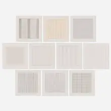 Agnes Martin, Paintings and Drawings: Stedelijk Museum Portfolio, 1990-1991, lithograph on vellum transparency paper