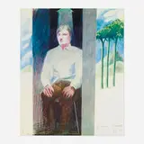 David Hockney, Prisoner, for Amnesty International, offset lithograph in colors