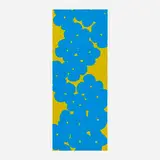 Donald Sultan, Wallflower (Cyan Blue and Yellow), 2018, screenprint in colors
