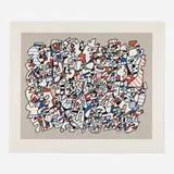 Jean Dubuffet, Ontogénèse, 1975, screenprint in colors on Arches