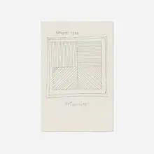 Sol LeWitt, Spoleto (drawing and ephemera), ballpoint pen on paper; bound printed paper; offset lithograph
