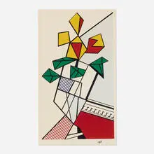 Flowers by Roy Lichtenstein, 1973, screenprint in colors, sold Apr 2026
