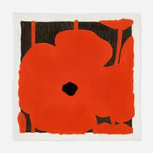 Donald Sultan, Red Flowers, 2003, Mixografia in colors on handmade paper