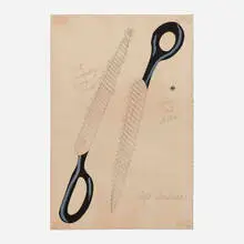 Claes Oldenburg, Scissors to Cut Out (from the National Collection of Fine Arts portfolio), lithograph in colors on Arches