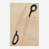 Claes Oldenburg, Scissors to Cut Out (from the National Collection of Fine Arts portfolio), lithograph in colors on Arches