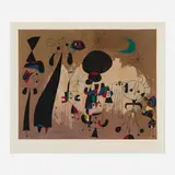 Femme, lune, étoile by Joan Miró, 1963, lithograph in colors on BFK Rives, sold Apr 2026