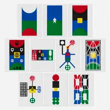 Matt Mullican, Untitled (Portfolio 1), 1992, screenprint; screenprint in colors; etching
