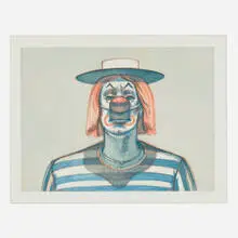 Wayne Thiebaud, Clown (from the Recent Etchings I portfolio), 1979, etching and aquatint in colors on Somerset